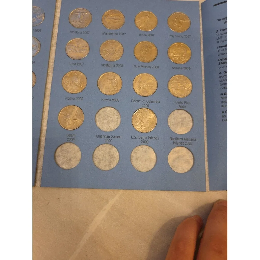 Whitman Coin Folder Statehood‎ Quarters 1999 - 2009 Album/DC Territories 8097 #1